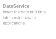 DateService
Insert the date and time into service-aware applications.